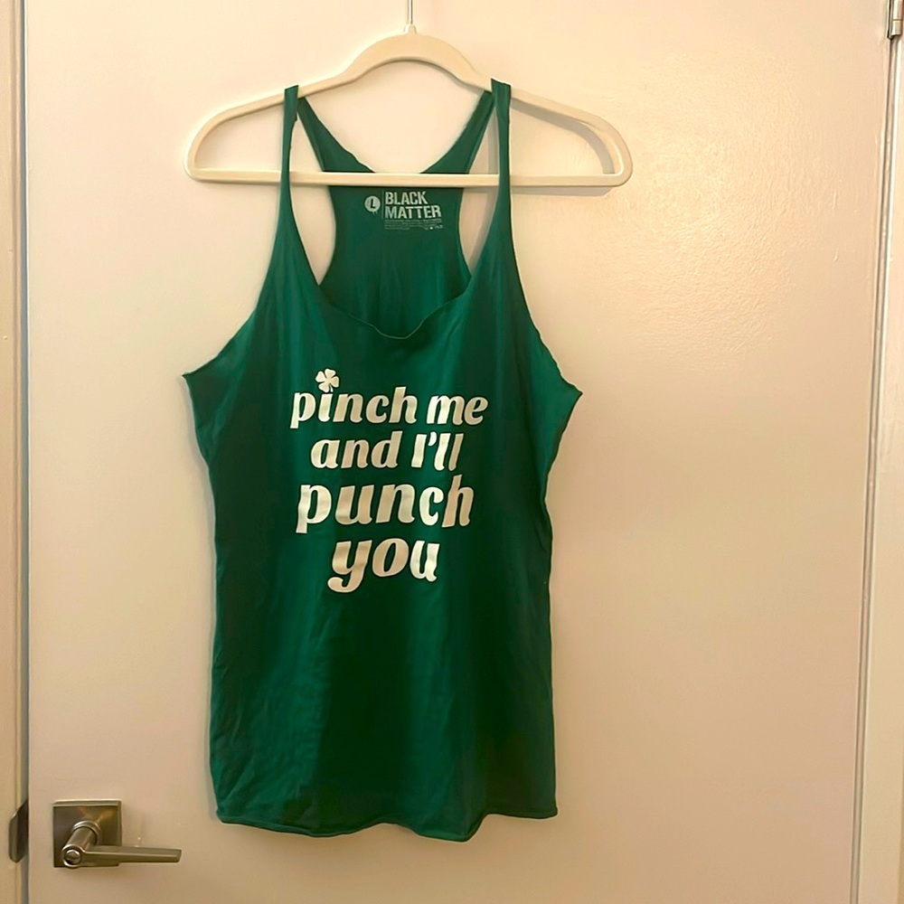 Hot Topic Black Matter St Patricks Day Tank Top